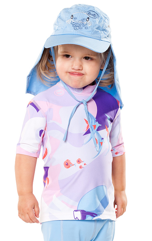 UV Sonnenschutz Kurzarmshirt 'waterwold liliati' für Kinder mit UPF 80 von hyphen