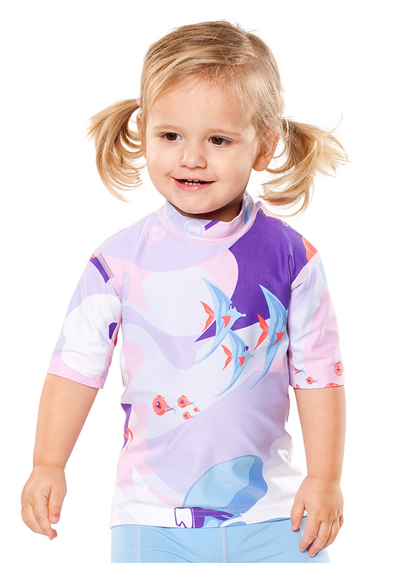 UV Sonnenschutz Kurzarmshirt 'waterwold liliati' für Kinder mit UPF 80 von hyphen